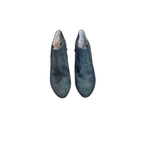 Vince Camuto Suede Ankle Booties Size 10 Black/gray Side Zip Heeled Booties - Picture 5 of 11